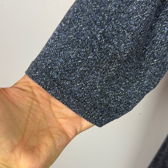 Rose & Olive Blue-Gray Boho 3/4 Sleeve V-neck Beaded Neckline 1X Tunic Top - Picture 5 of 9